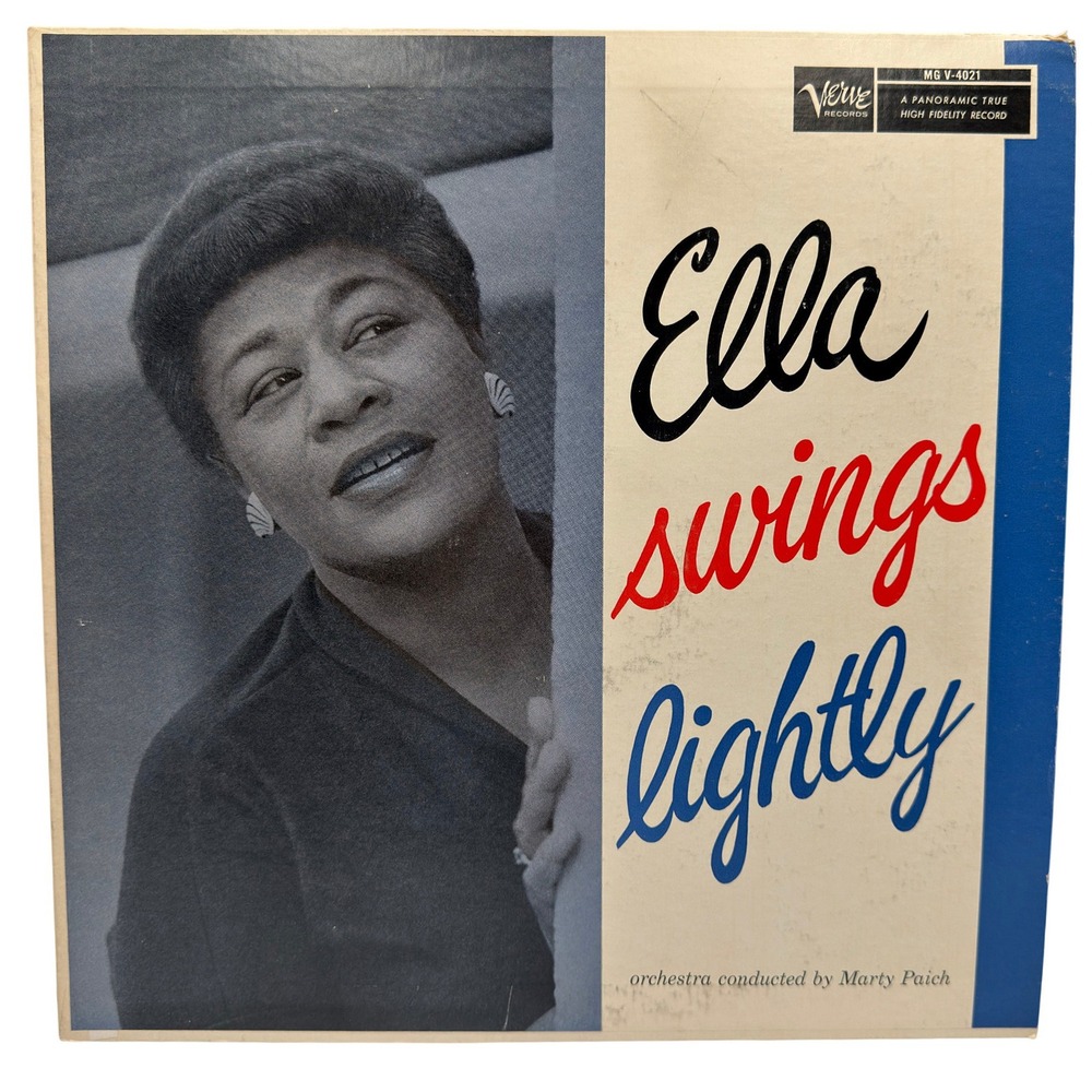 Ella Fitzgerald Ella Swings Lightly Vinyl LP Verve MG V-4021 Jazz Mono